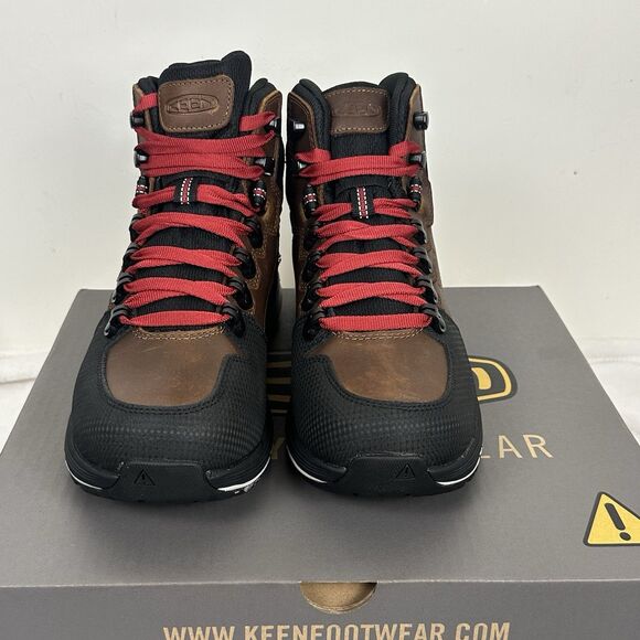 Keen 'Red Hook Mid' Men's Leather WP EH Safety Toe Oil/Slip Resistant Work Boot - Picture 6 of 16